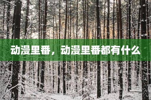 动漫里番，动漫里番都有什么