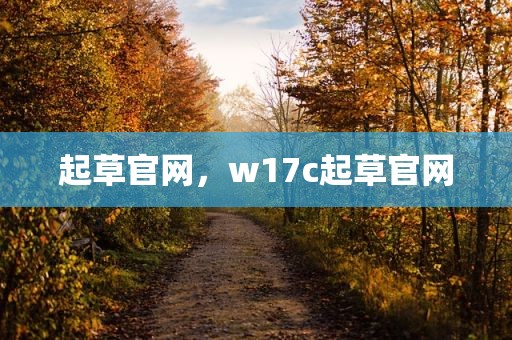 起草官网，w17c起草官网
