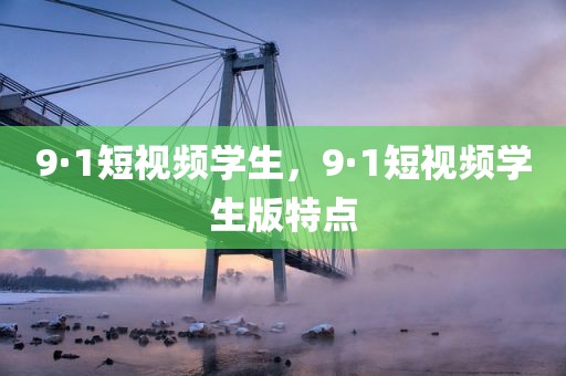 9·1短视频学生，9·1短视频学生版特点