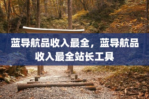 蓝导航品收入最全，蓝导航品收入最全站长工具