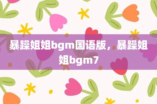暴躁姐姐bgm国语版，暴躁姐姐bgm7