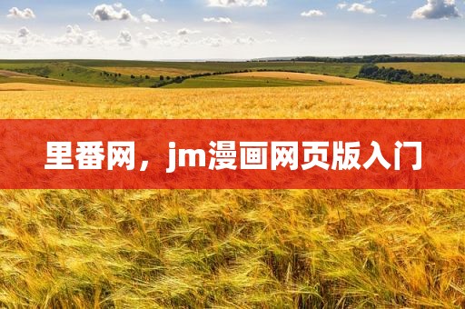 里番网，jm漫画网页版入门