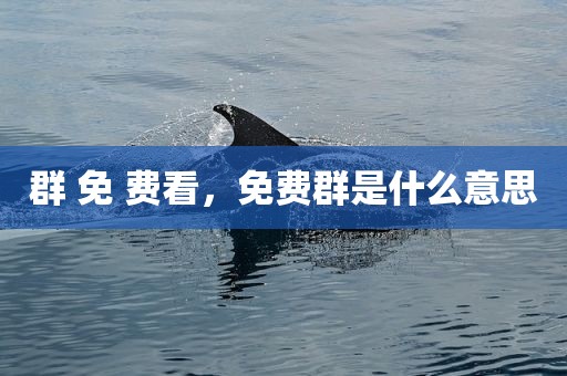 群 免 费看，免费群是什么意思