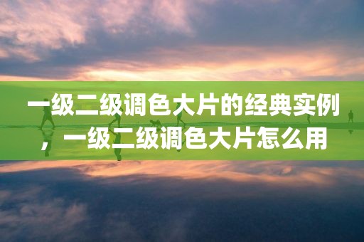 一级二级调色大片的经典实例，一级二级调色大片怎么用