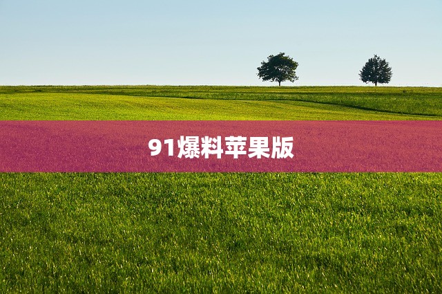 91爆料苹果版