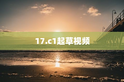 17.c1起草视频