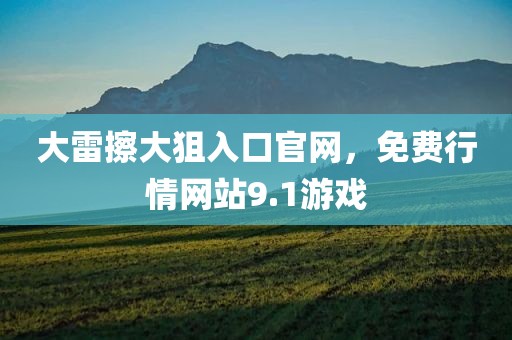 大雷擦大狙入口官网，免费行情网站9.1游戏