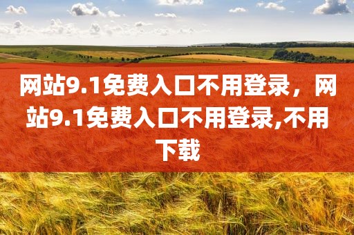 网站9.1免费入口不用登录，网站9.1免费入口不用登录,不用下载