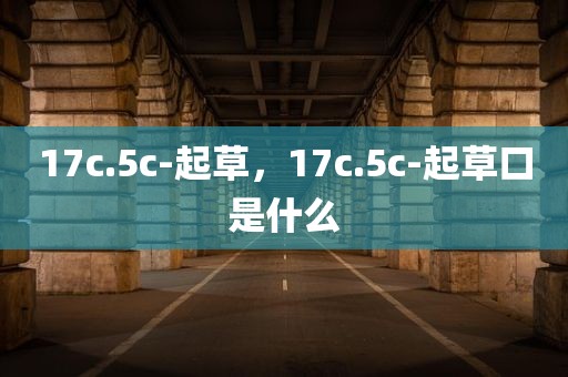 17c.5c-起草，17c.5c-起草口是什么