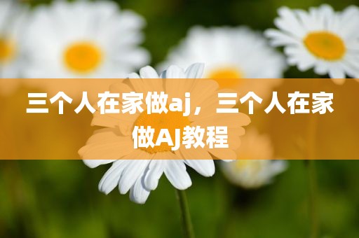 三个人在家做aj，三个人在家做AJ教程
