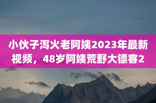 小伙子泻火老阿姨2023年最新视频，48岁阿姨荒野大镖客2