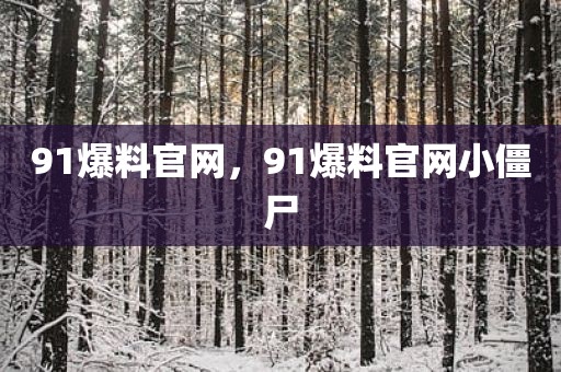 91爆料官网，91爆料官网小僵尸