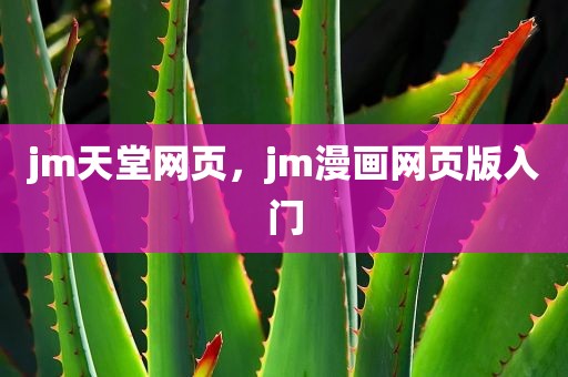 jm天堂网页，jm漫画网页版入门