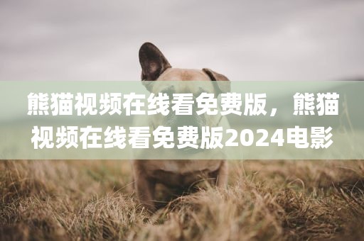 熊猫视频在线看免费版，熊猫视频在线看免费版2024电影