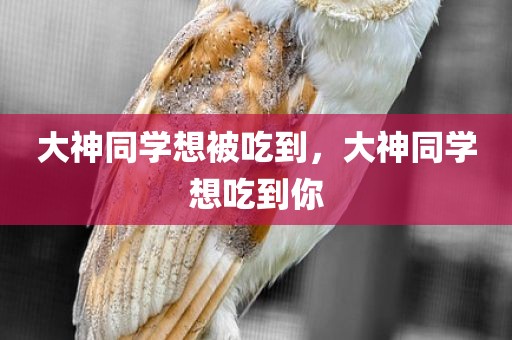 大神同学想被吃到，大神同学想吃到你