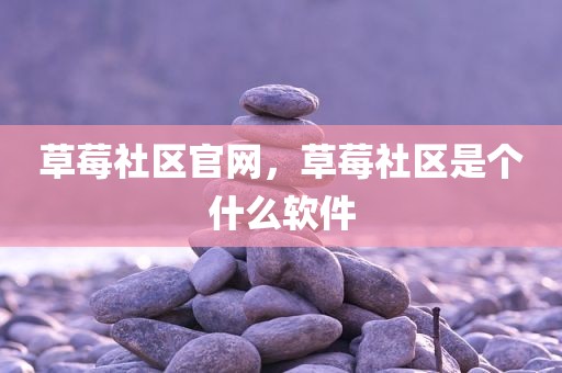 草莓社区官网，草莓社区是个什么软件