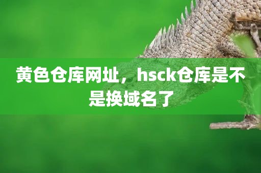 黄色仓库网址，hsck仓库是不是换域名了