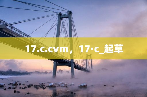 17.c.cvm，17·c_起草