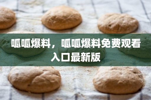 呱呱爆料，呱呱爆料免费观看入口最新版