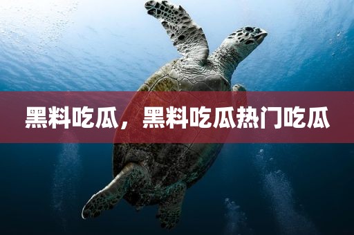 黑料吃瓜，黑料吃瓜热门吃瓜