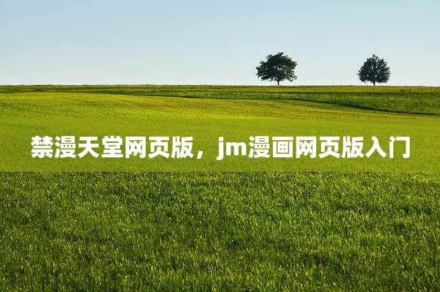 禁漫天堂网页版，jm漫画网页版入门