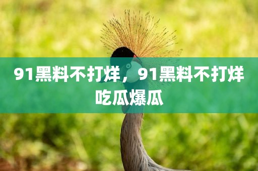 91黑料不打烊，91黑料不打烊吃瓜爆瓜