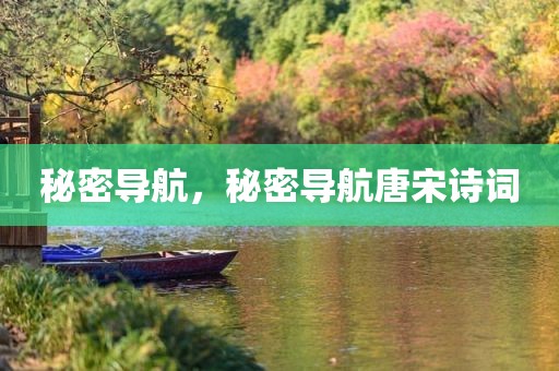 秘密导航，秘密导航唐宋诗词