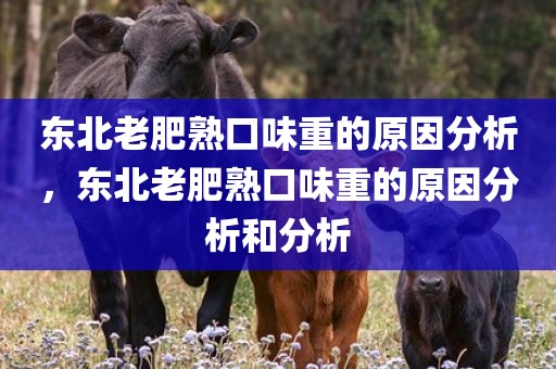 东北老肥熟口味重的原因分析，东北老肥熟口味重的原因分析和分析