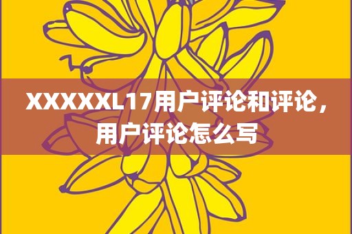 XXXXXL17用户评论和评论，用户评论怎么写