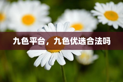 九色平台，九色优选合法吗