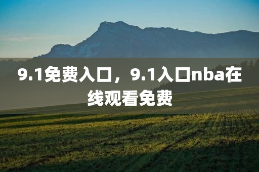 9.1免费入口，9.1入口nba在线观看免费