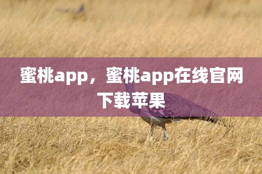 蜜桃app，蜜桃app在线官网下载苹果
