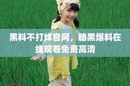 黑料不打烊官网，暗黑爆料在线观看免费高清