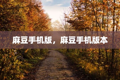 麻豆手机版，麻豆手机版本