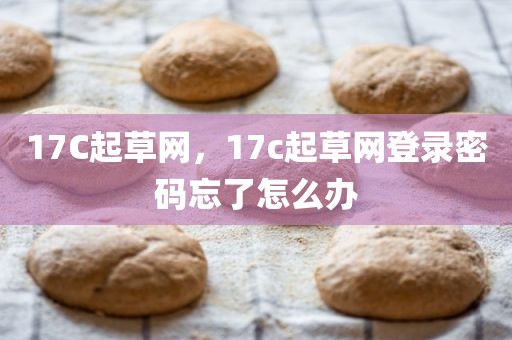 17C起草网，17c起草网登录密码忘了怎么办