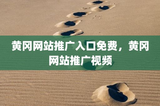 黄冈网站推广入口免费，黄冈网站推广视频