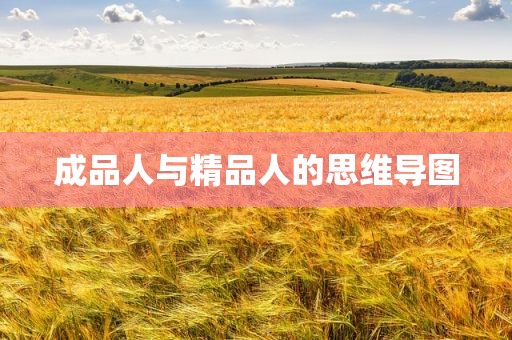 成品人与精品人的思维导图