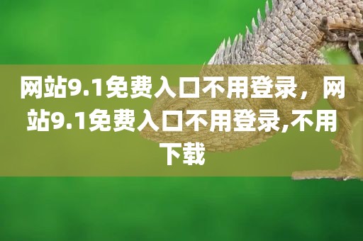网站9.1免费入口不用登录，网站9.1免费入口不用登录,不用下载