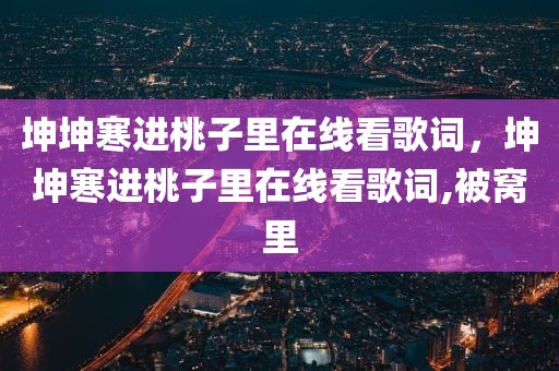 坤坤寒进桃子里在线看歌词，坤坤寒进桃子里在线看歌词,被窝里
