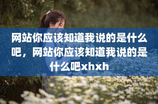 网站你应该知道我说的是什么吧，网站你应该知道我说的是什么吧xhxh