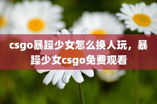 csgo暴躁少女怎么换人玩，暴躁少女csgo免费观看