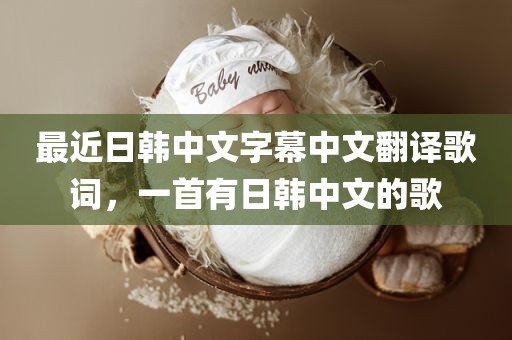 最近日韩中文字幕中文翻译歌词，一首有日韩中文的歌