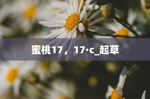蜜桃17，17·c_起草