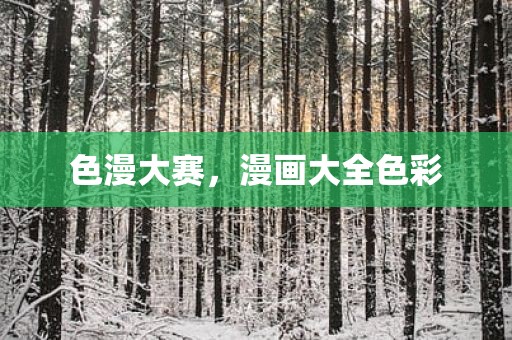 色漫大赛，漫画大全色彩