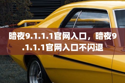 暗夜9.1.1.1官网入口，暗夜9.1.1.1官网入口不闪退