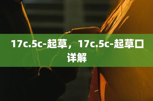 17c.5c-起草，17c.5c-起草口详解