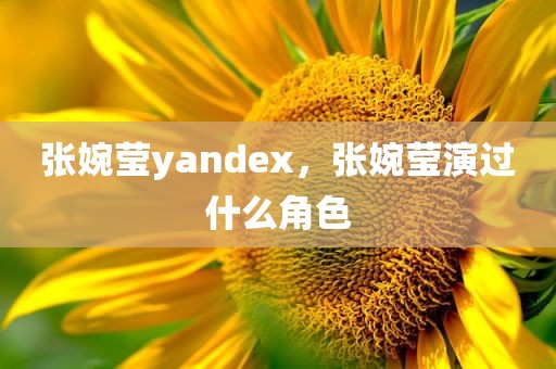 张婉莹yandex，张婉莹演过什么角色