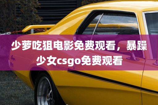 少萝吃狙电影免费观看，暴躁少女csgo免费观看