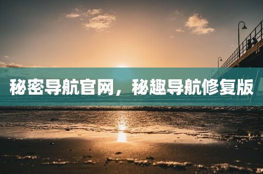 秘密导航官网，秘趣导航修复版