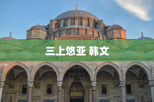 三上悠亚 韩文